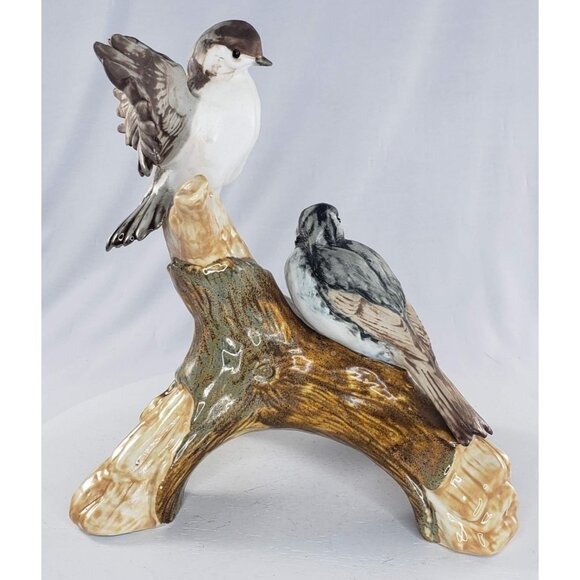SP PS Spain Bird Figurine Vintage Handmade Chickadee Sparrow - Picture 4 of 6